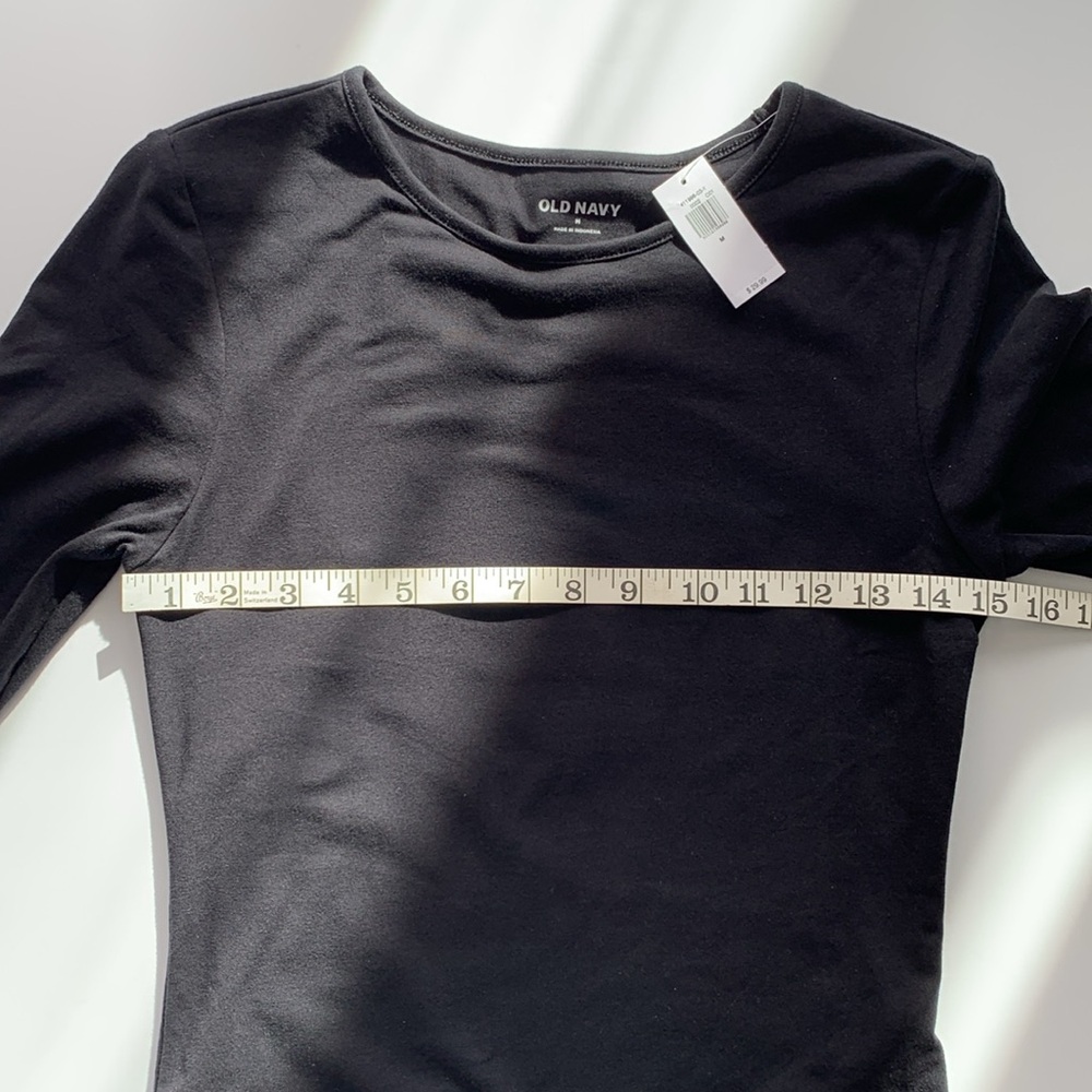 OLD NAVY BLACK BODYSUIT NWT SIZE MEDIUM - Picture 6 of 9
